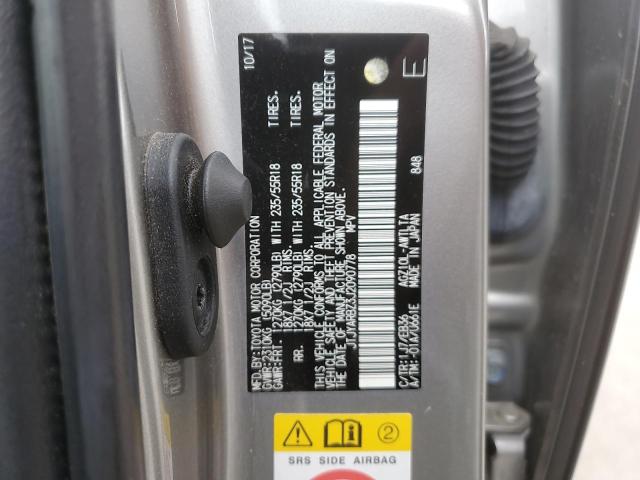 JTJYARBZ3J2090778 - 2018 LEXUS NX 300 BASE Argent photo 12