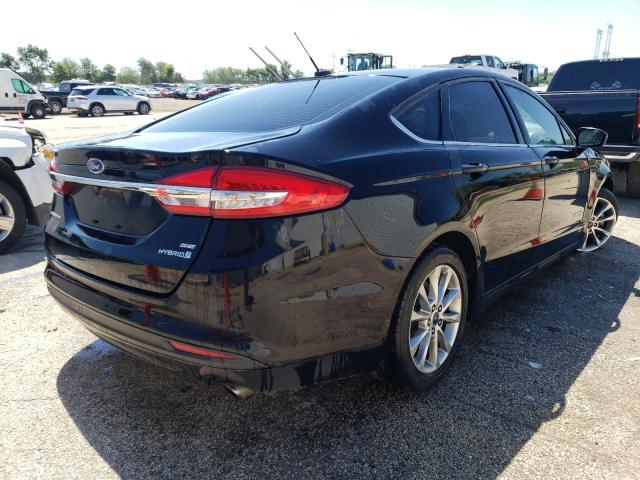 3FA6P0LU6HR301491 - 2017 FORD FUSION SE HYBRID BLACK photo 3