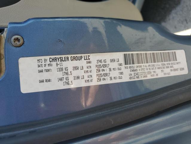 2C4RC1CG7CR116934 - 2012 CHRYSLER TOWN & COU TOURING L BLUE photo 13