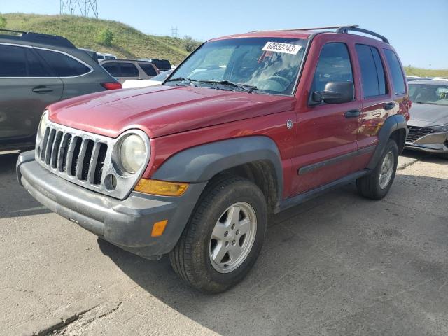 1J4GL48K67W505948 - 2007 JEEP LIBERTY SPORT RED photo 1