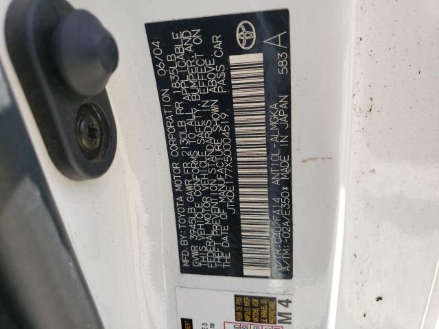 JTKDE177X50004519 - 2005 TOYOTA SCION TC 白色 照片 12