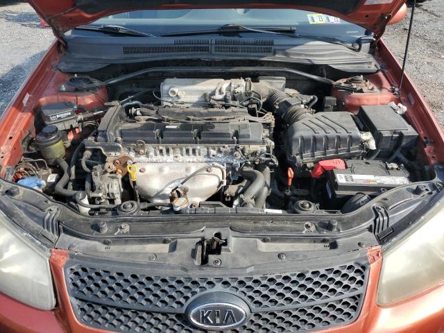 KNAFE122285018995 - 2008 KIA SPECTRA EX ORANGE photo 11