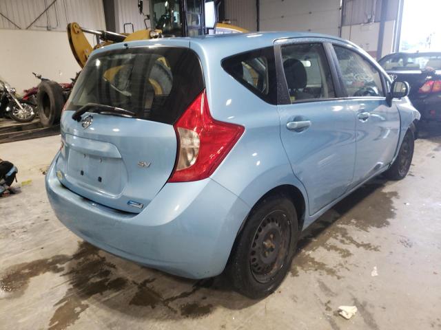 3N1CE2CP5EL377956 - 2014 NISSAN VERSA NOTE S BLUE photo 4