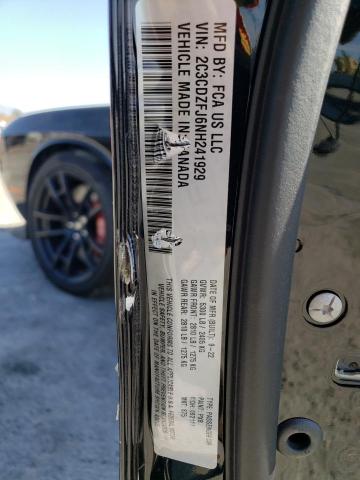 2C3CDZFJ6NH241929 - 2022 DODGE CHALLENGER R/T SCAT PACK BLACK photo 12