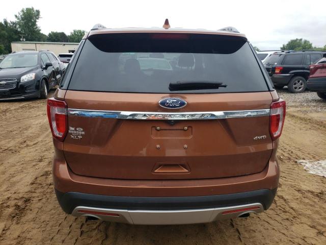 1FM5K8D84HGA69643 - 2017 FORD EXPLORER XLT ORANGE photo 6