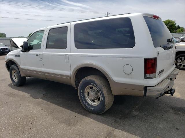 1FMSU43F11EB75488 - 2001 FORD EXCURSION LIMITED WHITE photo 2