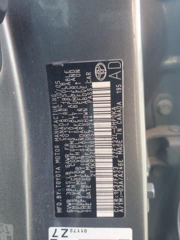 2T1KR32EX6C571244 - 2006 TOYOTA COROLLA MA XR CHARCOAL photo 12