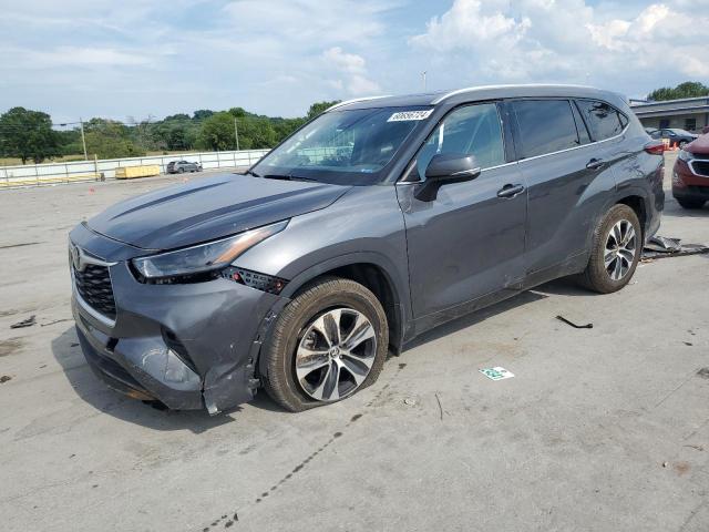 5TDGZRBH9NS588044 - 2022 TOYOTA HIGHLANDER XLE GRAY photo 1