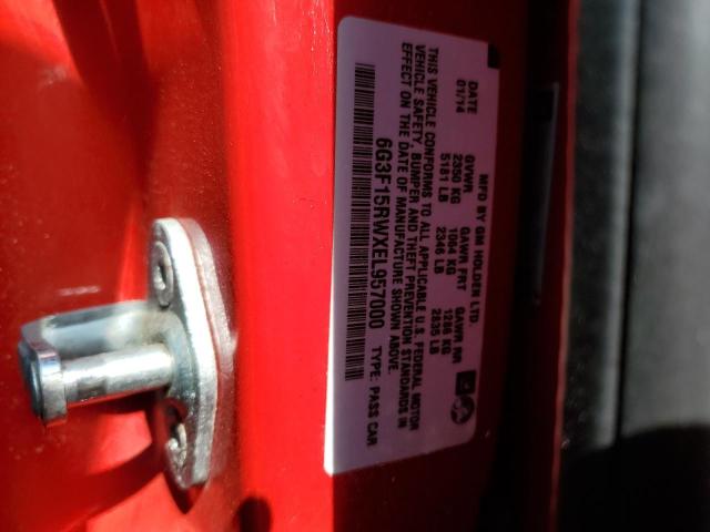 6G3F15RWXEL957000 - 2014 CHEVROLET SS RED photo 13