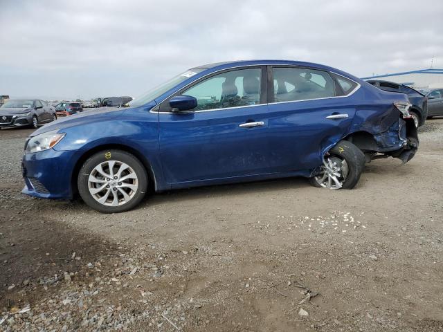 3N1AB7AP6JY277636 - 2018 NISSAN SENTRA S BLUE photo 1