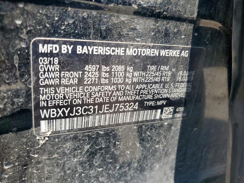 WBXYJ3C31JEJ75324 - 2018 BMW X2 SDRIVE28I შავი ფოტო 14