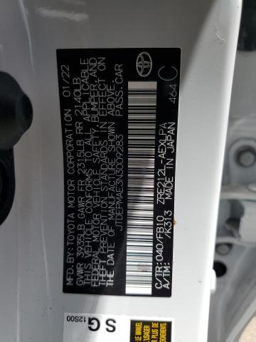 JTDEPMAE3N3009283 - 2022 TOYOTA COROLLA LE WHITE photo 13