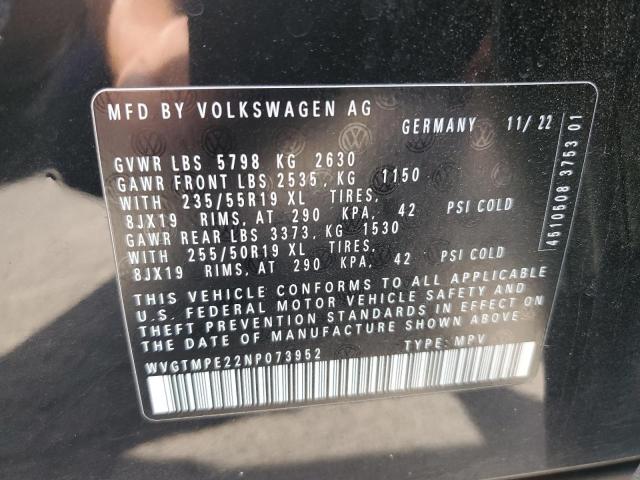 WVGTMPE22NP073952 - 2022 VOLKSWAGEN ID.4 PRO S 黑色 照片 13