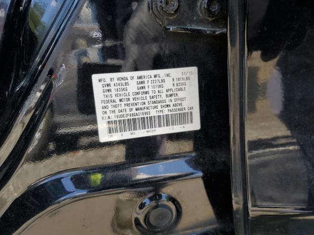 19UDE2F88GA016965 - 2016 ACURA ILX PREMIUM TECH შავი ფოტო 12