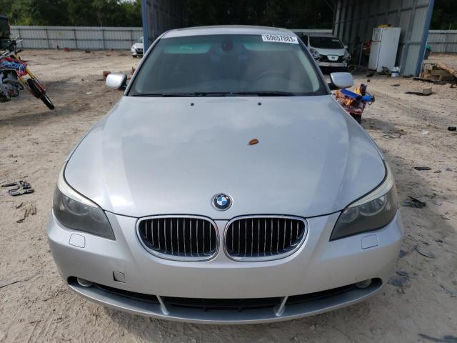 WBANE53527CW64284 - 2007 BMW 525I I SILVER photo 5