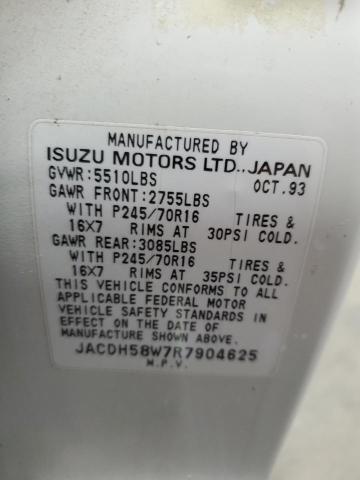 JACDH58W7R7904625 - 1994 ISUZU TROOPER LS WHITE photo 14