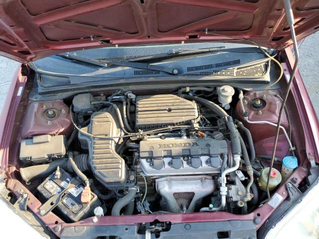 1HGES16503L003638 - 2003 HONDA CIVIC LX MAROON photo 11