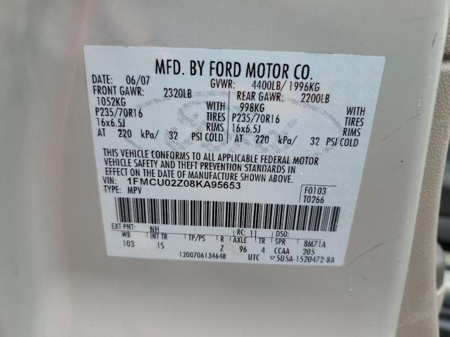 1FMCU02Z08KA95653 - 2008 FORD ESCAPE XLS BEIGE photo 13