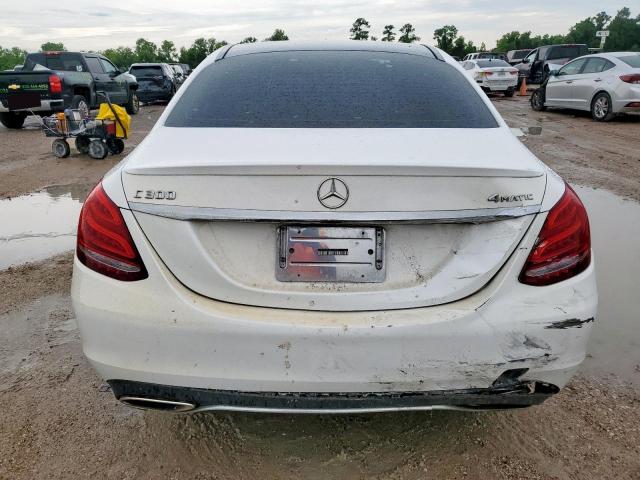 55SWF4KB4GU116858 - 2016 MERCEDES-BENZ C 300 4MATIC WHITE photo 6
