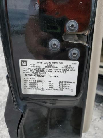 1GYEK63N73R207201 - 2003 CADILLAC ESCALADE LUXURY შავი ფოტო 13