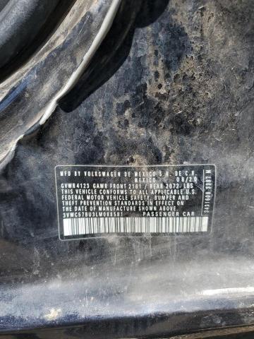 3VWC57BU3LM088581 - 2020 VOLKSWAGEN JETTA S BLACK photo 12