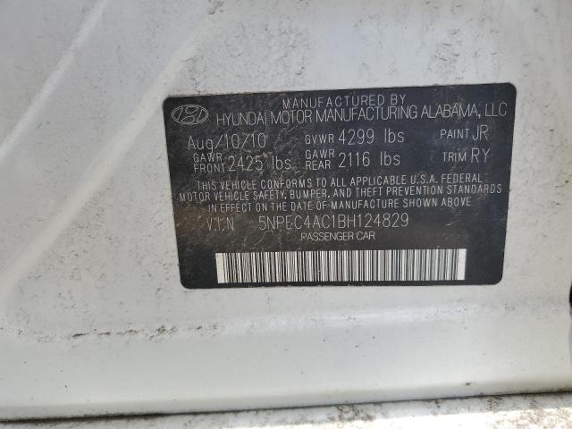 5NPEC4AC1BH124829 - 2011 HYUNDAI SONATA SE Beyaz fotoğraf 12