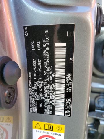 JTJBJRBZXK2101671 - 2019 LEXUS NX 300H GRAY photo 13