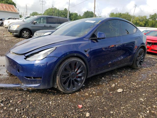 7SAYGDEF9PF593424 - 2023 TESLA MODEL Y BLUE photo 1