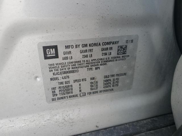 KL4CJESB6KB808313 - 2019 BUICK ENCORE PREFERRED 银色 照片 13