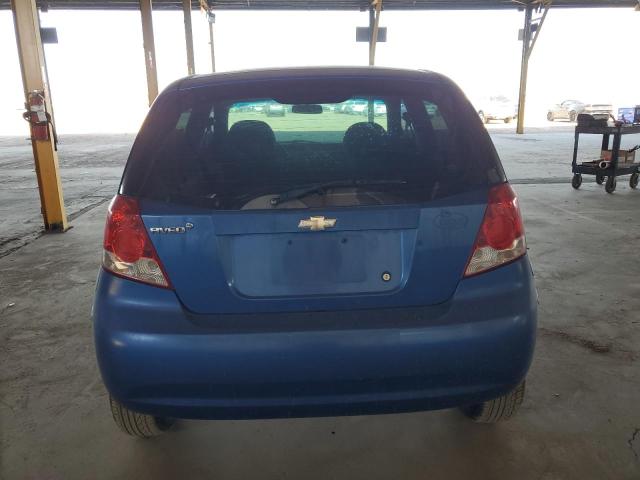 KL1TD66617B739108 - 2007 CHEVROLET AVEO BASE BLUE photo 6