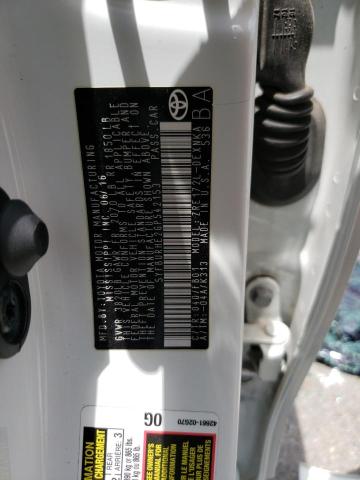 5YFBURHE2GP542153 - 2016 TOYOTA COROLLA L WHITE photo 12