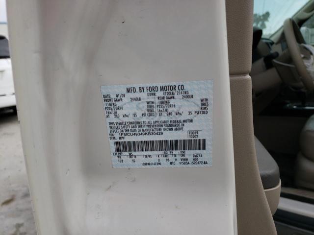 1FMCU49349KB30429 - 2009 FORD ESCAPE HYBRID WHITE photo 12