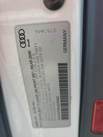 WAUC4CF58JA025842 - 2018 AUDI S5 PRESTIGE 白色 照片 12