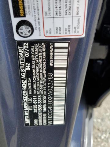 W1KCG4EBXPA023788 - 2023 MERCEDES-BENZ EQS SEDAN 580 4MATIC BLUE photo 12