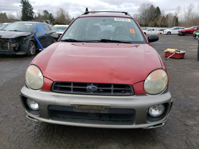 JF1GG68523G801768 - 2003 SUBARU IMPREZA OUTBACK SPORT RED photo 5