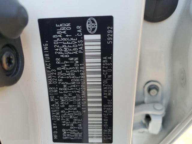 4T1G11AK2PU788781 - 2023 TOYOTA CAMRY SE NIGHT SHADE WHITE photo 13
