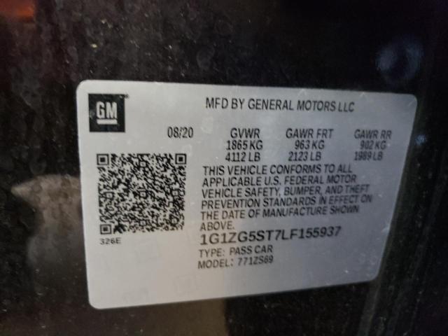 1G1ZG5ST7LF155937 - 2020 CHEVROLET MALIBU RS 棕色 照片 12