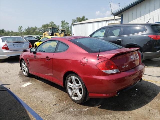 KMHHM65D55U159386 - 2005 HYUNDAI TIBURON BURGUNDY photo 2