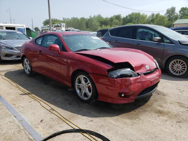 KMHHM65D55U159386 - 2005 HYUNDAI TIBURON BURGUNDY photo 4