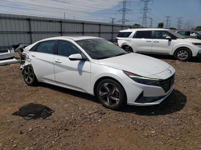 5NPLP4AG2MH009903 - 2021 HYUNDAI ELANTRA LIMITED WHITE photo 4