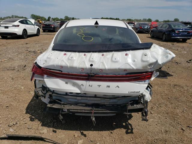 5NPLP4AG2MH009903 - 2021 HYUNDAI ELANTRA LIMITED WHITE photo 6