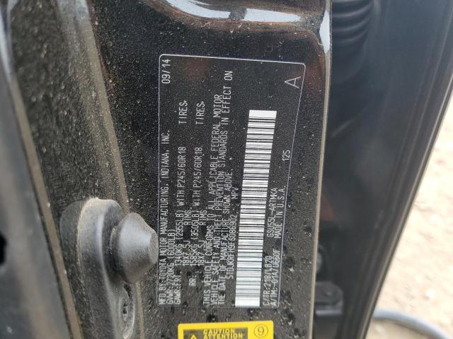 5TDJKRFH9FS086902 - 2015 TOYOTA HIGHLANDER XLE შავი ფოტო 13