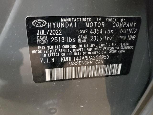 KMHL14JA8PA254953 - 2023 HYUNDAI SONATA SEL GRAY photo 13