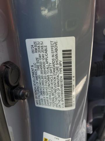 5FNYF8H5XRB018374 - 2024 HONDA PASSPORT EXL رمادي صورة 13
