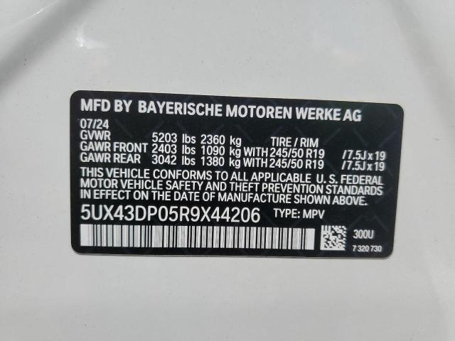 5UX43DP05R9X44206 - 2024 BMW X3 SDRIVE30I WHITE photo 14