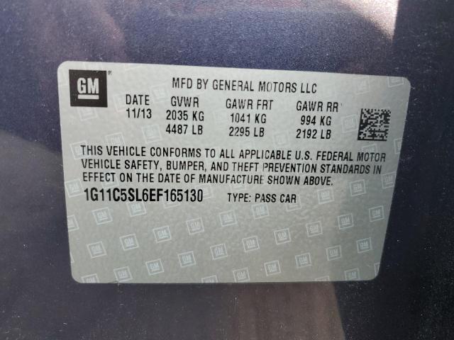 1G11C5SL6EF165130 - 2014 CHEVROLET MALIBU 1LT BLUE photo 13