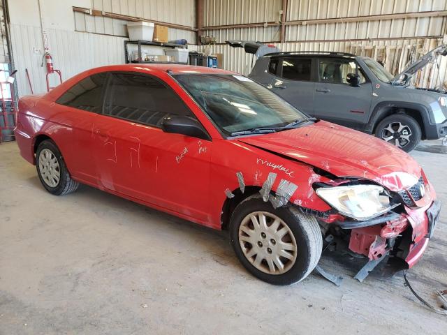 1HGEM22545L038420 - 2005 HONDA CIVIC LX RED photo 4