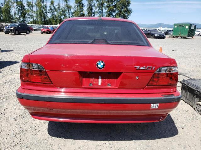 WBAGG83451DN86175 - 2001 BMW 740 I AUTOMATIC RED photo 6