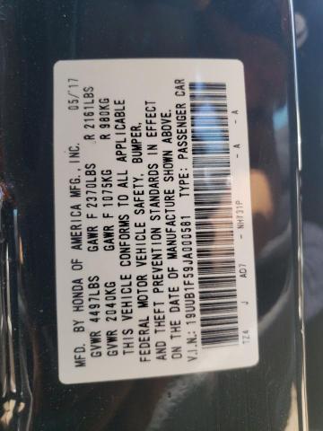 19UUB1F59JA000581 - 2018 ACURA TLX TECH BLACK photo 13