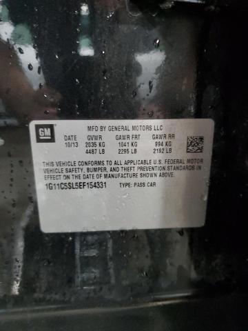 1G11C5SL5EF154331 - 2014 CHEVROLET MALIBU 1LT 黑色 照片 12